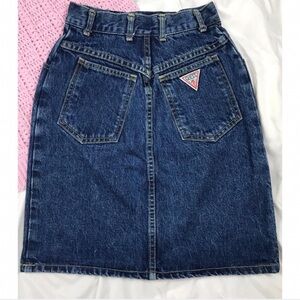 Vintage Guess Marciano Dark Blue Denim Skirt